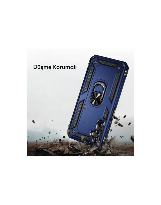 Samsung Galaxy A04s Kılıf Sofya Yüzüklü Silikon Kapak - Gold