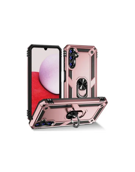 Samsung Galaxy A04s Kılıf Sofya Yüzüklü Silikon Kapak - Rose