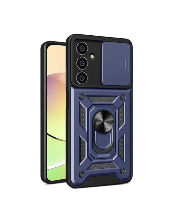 Samsung Galaxy A05 Kılıf Pars Lens Yüzüklü Silikon - Lacivert