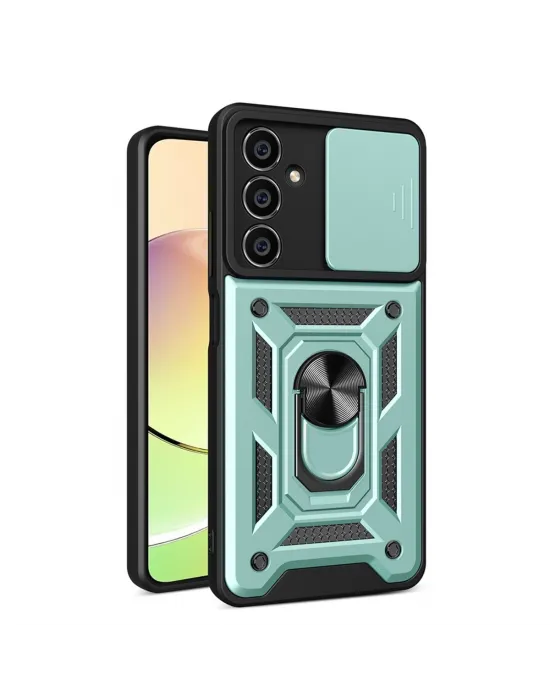 Samsung Galaxy A05 Kılıf Pars Lens Yüzüklü Silikon - Yeşil