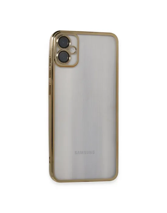 Samsung Galaxy A05 Kılıf Razer Lensli Silikon - Gold
