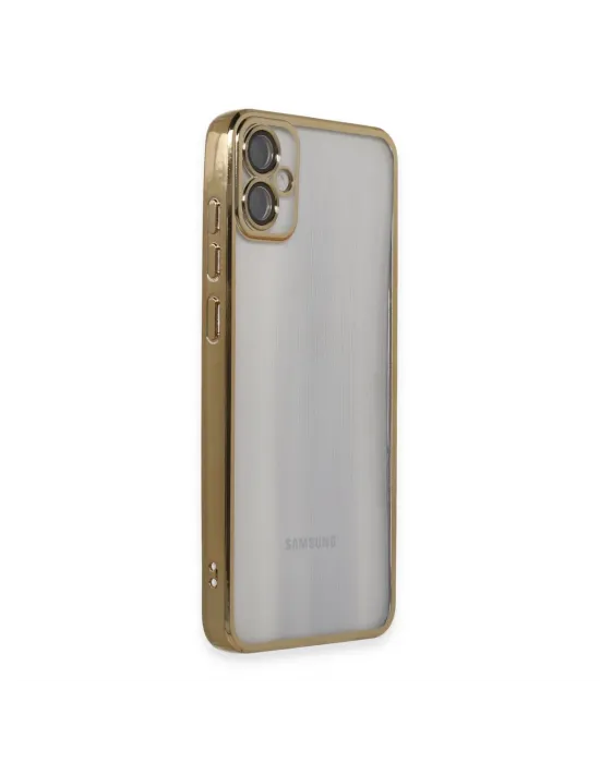Samsung Galaxy A05 Kılıf Razer Lensli Silikon - Gold