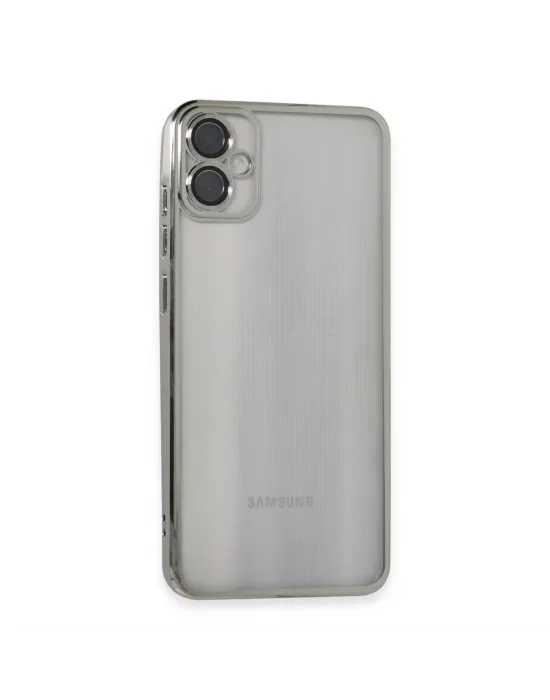 Samsung Galaxy A05 Kılıf Razer Lensli Silikon - Gümüş