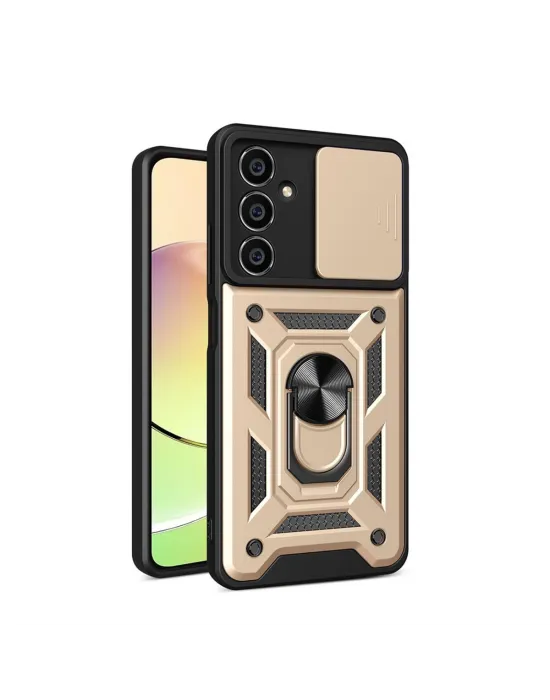Samsung Galaxy A05s Kılıf Pars Lens Yüzüklü Silikon - Gold