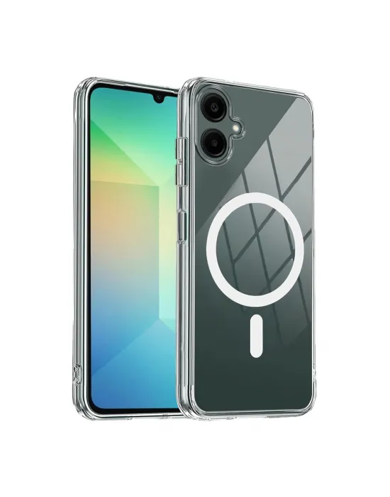 Samsung Galaxy A06 Combo Sert Şeffaf Magsafe Kapak - Şeffaf