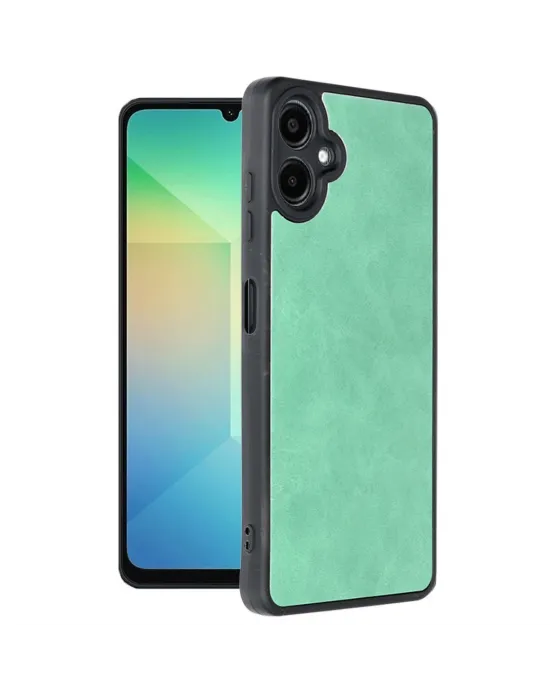 Samsung Galaxy A06 Kılıf Aras Deri Kapak - Koyu Yeşil