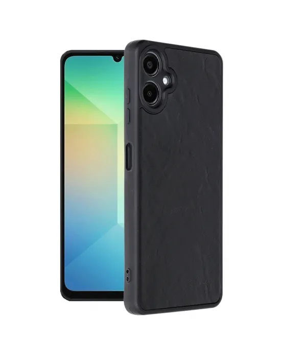 Samsung Galaxy A06 Kılıf Aras Deri Kapak - Siyah