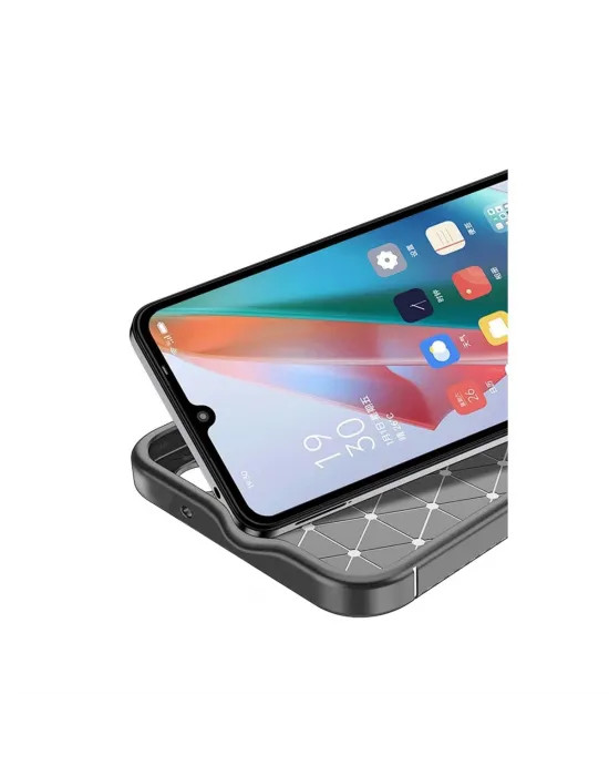 Samsung Galaxy A06 Kılıf Auto Focus Karbon Kapak - Gri