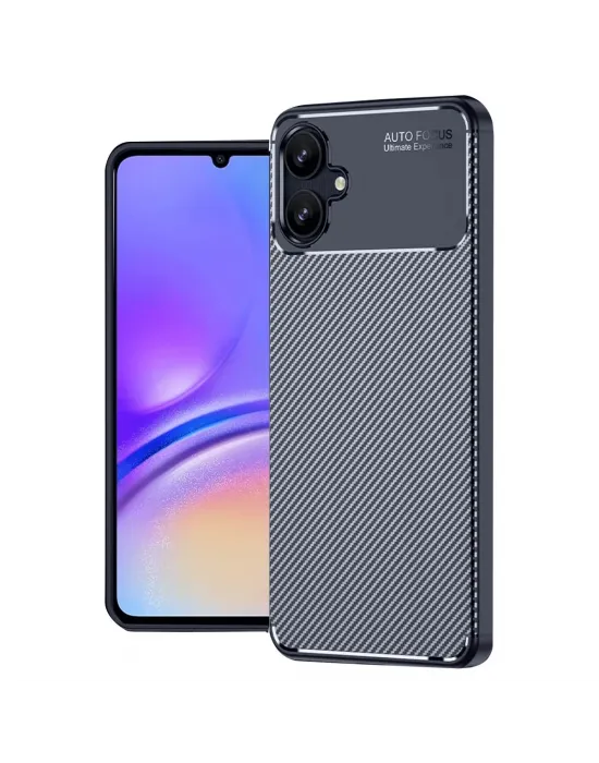 Samsung Galaxy A06 Kılıf Auto Focus Karbon Kapak - Lacivert