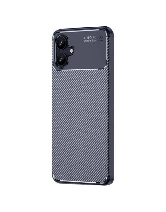 Samsung Galaxy A06 Kılıf Auto Focus Karbon Kapak - Lacivert