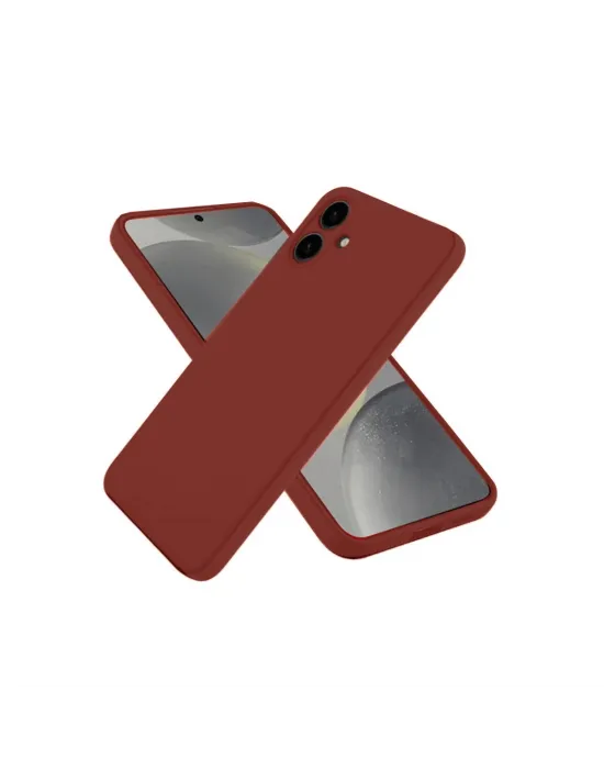 Samsung Galaxy A06 Kılıf First Silikon - Bordo