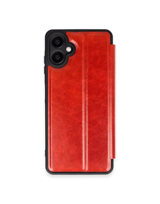 Samsung Galaxy A06 Kılıf Flip Cover - Kırmızı