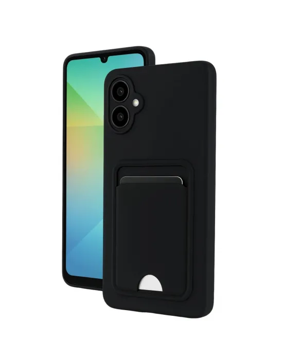 Samsung Galaxy A06 Kılıf Kelvin Kartvizitli Silikon - Siyah