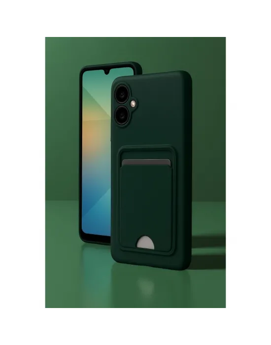 Samsung Galaxy A06 Kılıf Kelvin Kartvizitli Silikon - Siyah