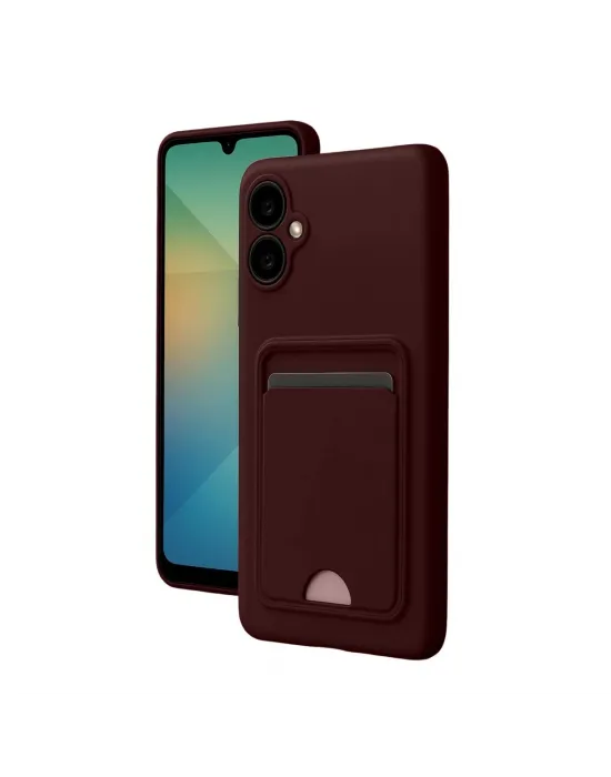 Samsung Galaxy A07 4g Kelvin Kartvizitli Silikon - Bordo