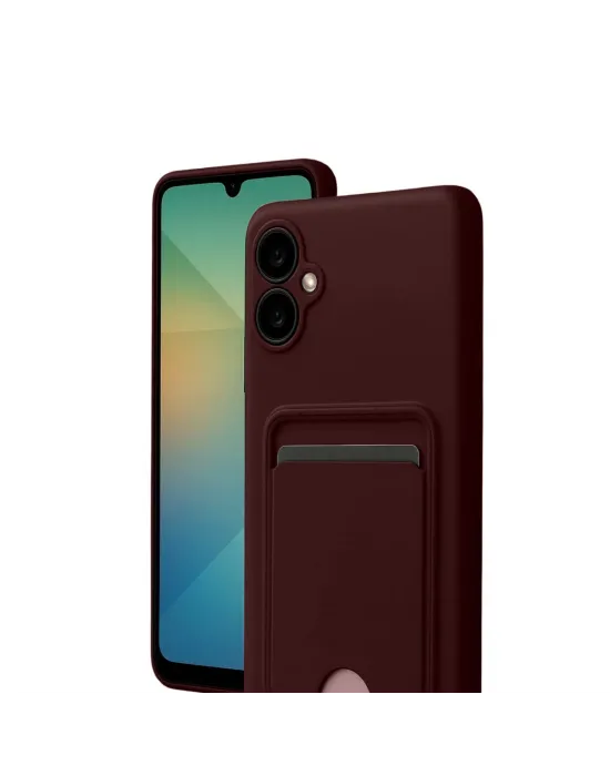 Samsung Galaxy A07 4g Kelvin Kartvizitli Silikon - Bordo