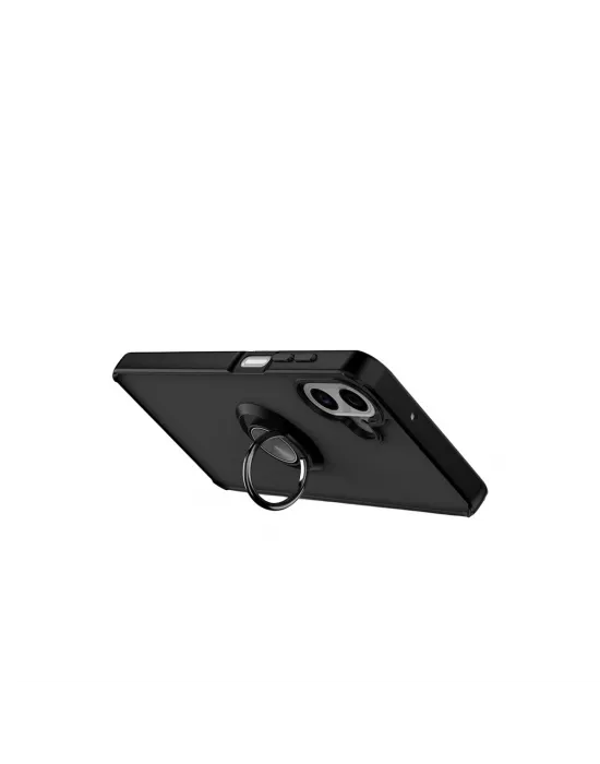Samsung Galaxy A07 4g Montreal Yüzüklü Silikon Kapak - Siyah