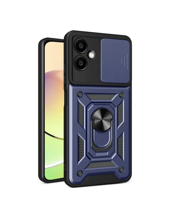 Samsung Galaxy A07 4g Pars Lens Yüzüklü Silikon - Lacivert