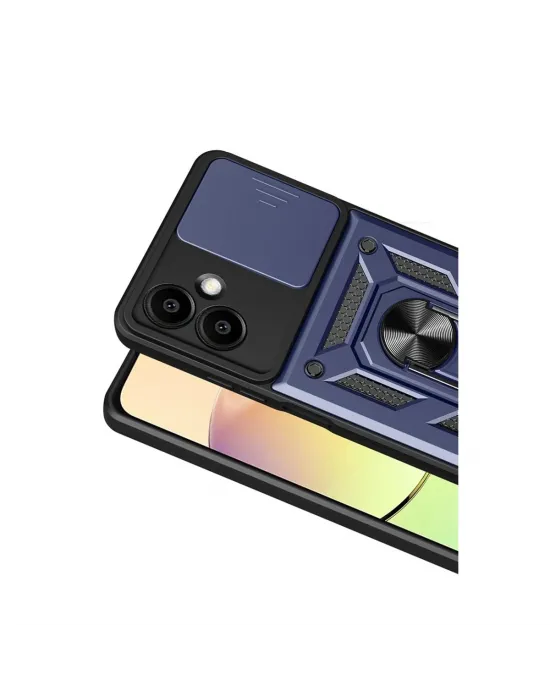 Samsung Galaxy A07 4g Pars Lens Yüzüklü Silikon - Lacivert