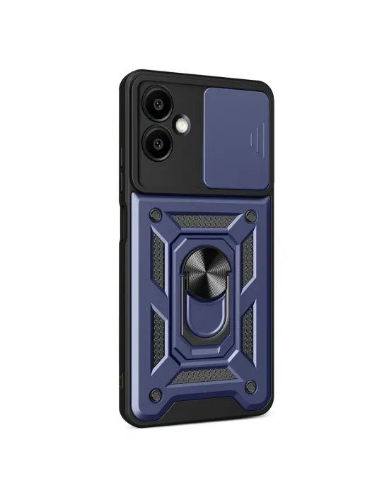 Samsung Galaxy A07 4g Pars Lens Yüzüklü Silikon - Lacivert