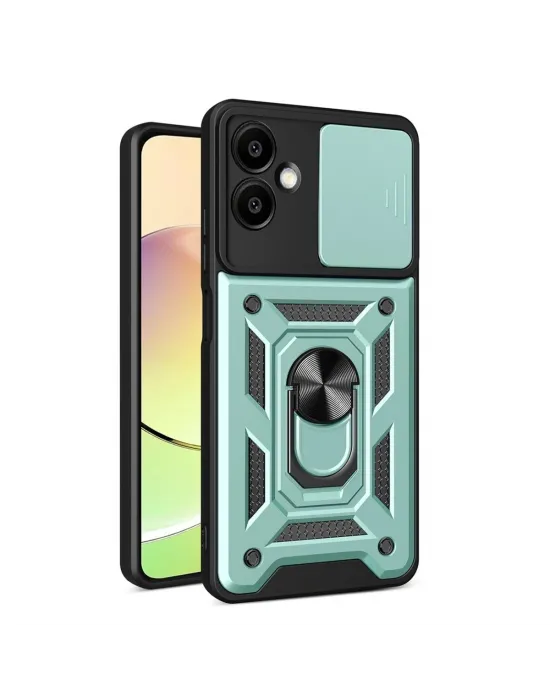 Samsung Galaxy A07 4g Pars Lens Yüzüklü Silikon - Yeşil