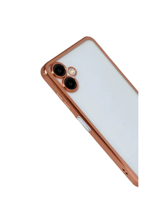 Samsung Galaxy A07 4g Razer Lensli Silikon - Çöl Titanyum