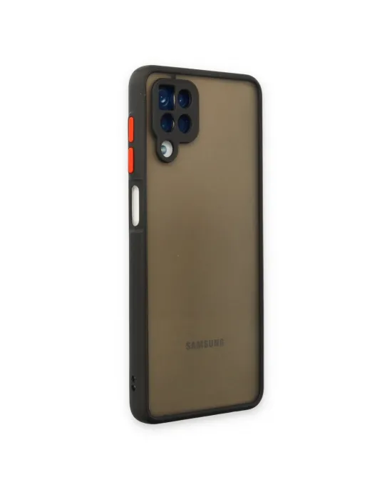 Samsung Galaxy A12 Kılıf Montreal Silikon Kapak - Siyah