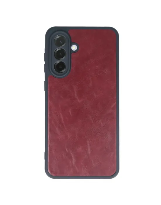 Samsung Galaxy A15 4g Kılıf Aras Deri Kapak - Bordo