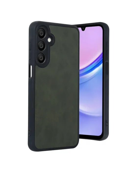 Samsung Galaxy A16 5g Kılıf Aras Deri Kapak - Koyu Yeşil