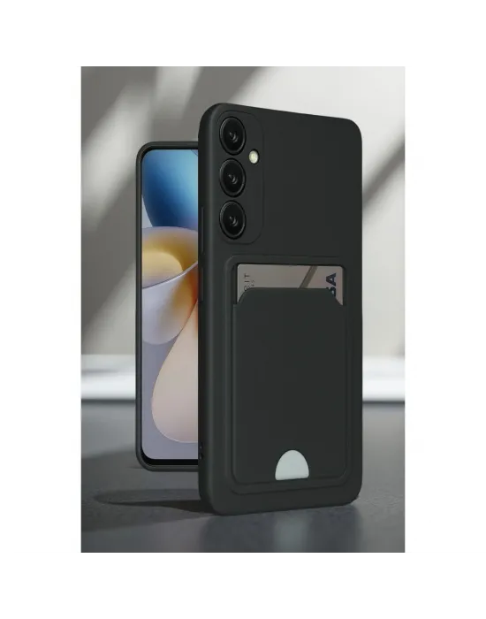 Samsung Galaxy A16 5g Kılıf Kelvin Kartvizitli Silikon - Siyah