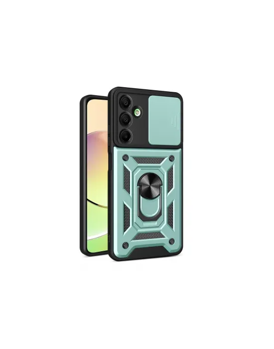 Samsung Galaxy A16 5g Kılıf Pars Lens Yüzüklü Silikon - Yeşil