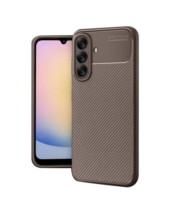 Samsung Galaxy A17 5g Auto Focus Karbon Kapak - Kahverengi