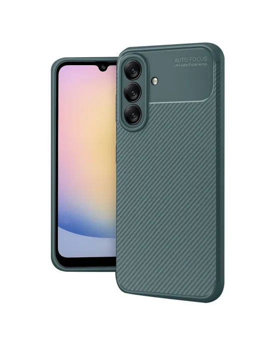 Samsung Galaxy A17 5g Auto Focus Karbon Kapak - Koyu Yeşil