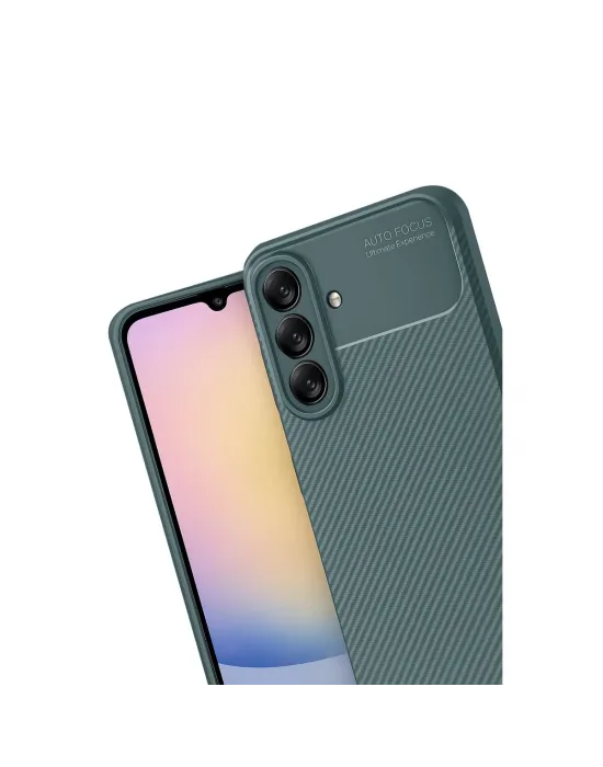 Samsung Galaxy A17 5g Auto Focus Karbon Kapak - Koyu Yeşil
