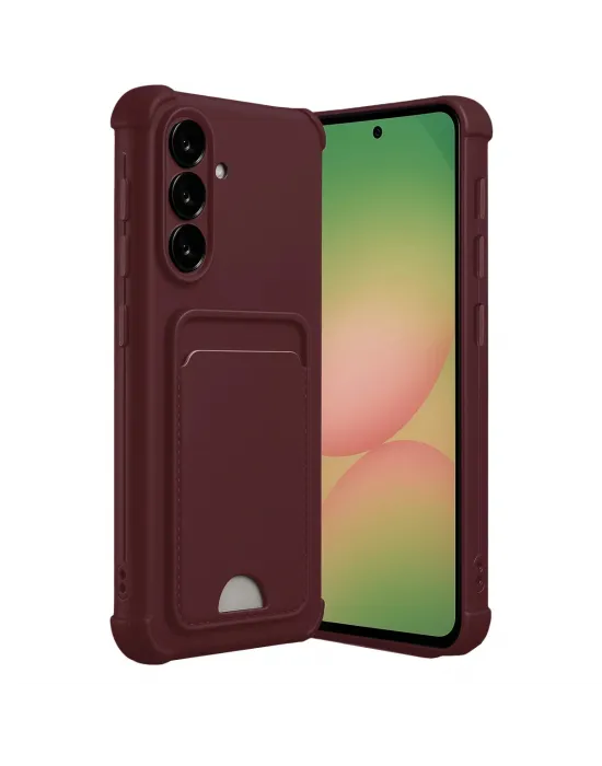 Samsung Galaxy A17 5g Kelvin Kartvizitli Silikon - Bordo
