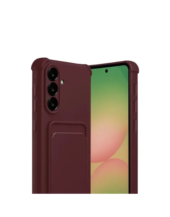Samsung Galaxy A17 5g Kelvin Kartvizitli Silikon - Bordo