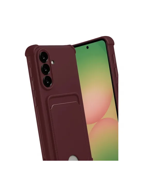 Samsung Galaxy A17 5g Kelvin Kartvizitli Silikon - Bordo