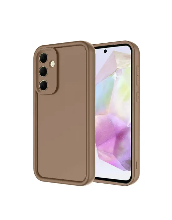 Samsung Galaxy A17 5g Viera Silikon - Kahverengi