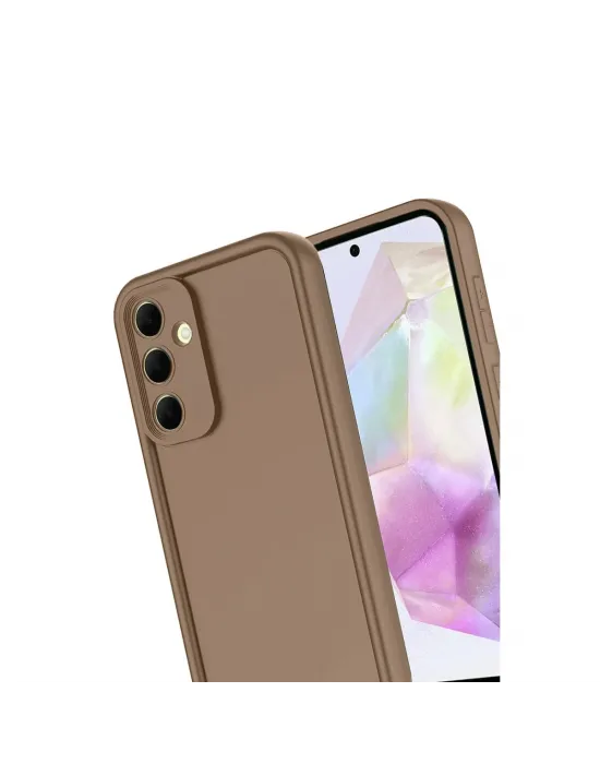 Samsung Galaxy A17 5g Viera Silikon - Kahverengi