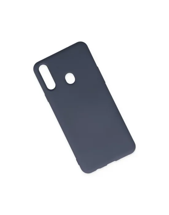 Samsung Galaxy A20s Kılıf Nano İçi Kadife Silikon - Gri