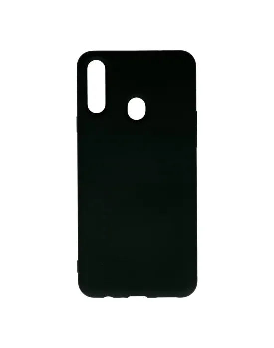 Samsung Galaxy A20s Kılıf Nano İçi Kadife Silikon - Siyah