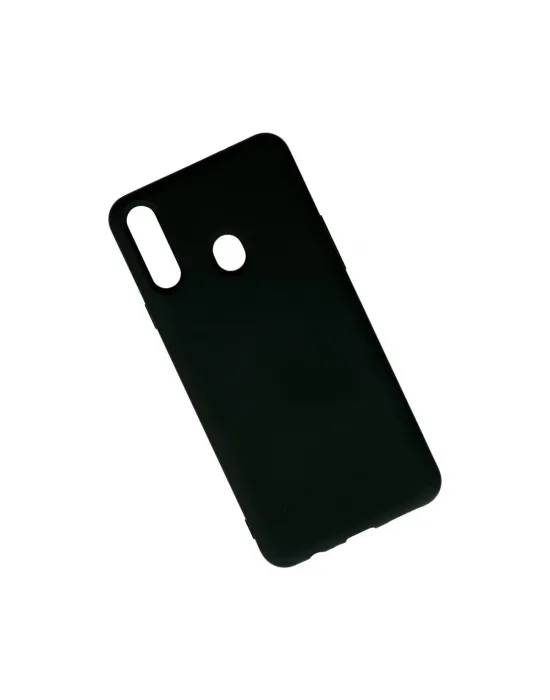 Samsung Galaxy A20s Kılıf Nano İçi Kadife Silikon - Siyah