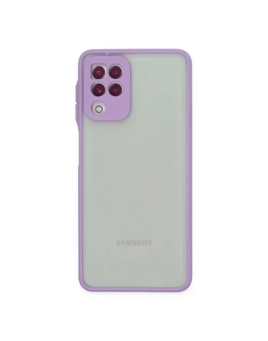 Samsung Galaxy A22 Kılıf Montreal Silikon Kapak - Mor