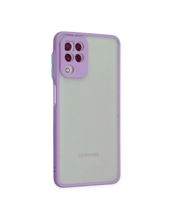 Samsung Galaxy A22 Kılıf Montreal Silikon Kapak - Mor