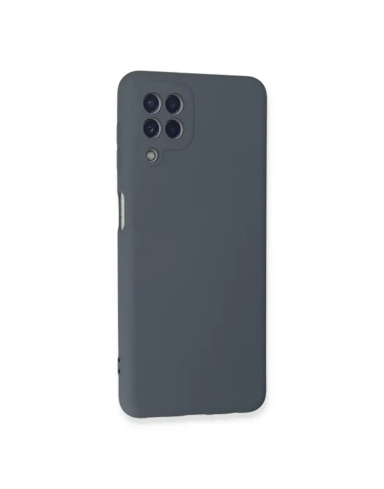 Samsung Galaxy A22 Kılıf Nano İçi Kadife Silikon - Gri