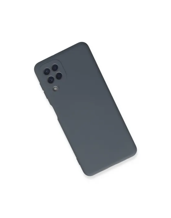 Samsung Galaxy A22 Kılıf Nano İçi Kadife Silikon - Gri