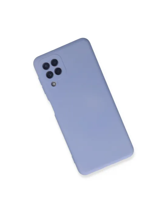 Samsung Galaxy A22 Kılıf Nano İçi Kadife Silikon - Lila