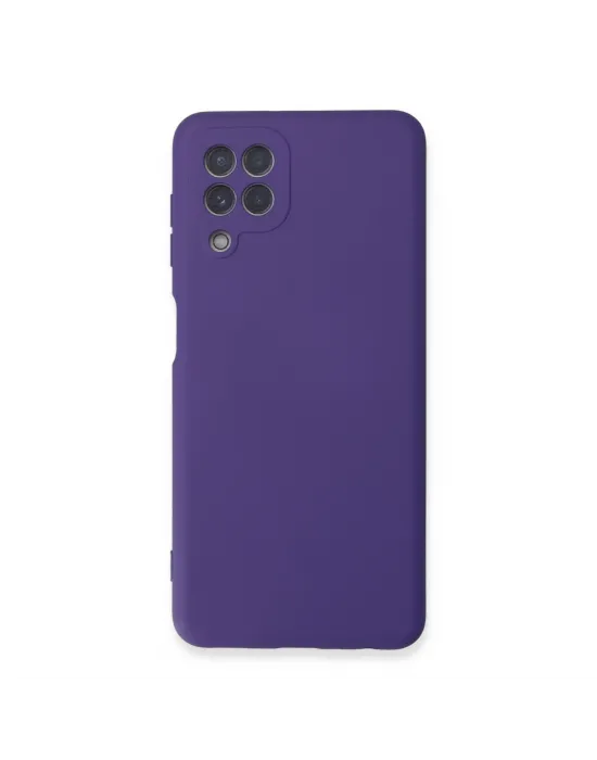 Samsung Galaxy A22 Kılıf Nano İçi Kadife Silikon - Mor