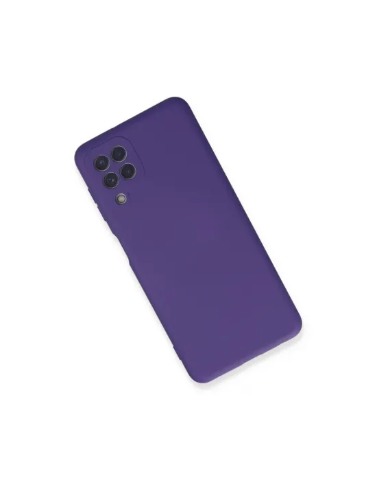 Samsung Galaxy A22 Kılıf Nano İçi Kadife Silikon - Mor