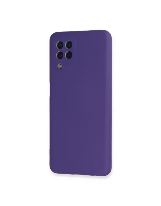 Samsung Galaxy A22 Kılıf Nano İçi Kadife Silikon - Mor